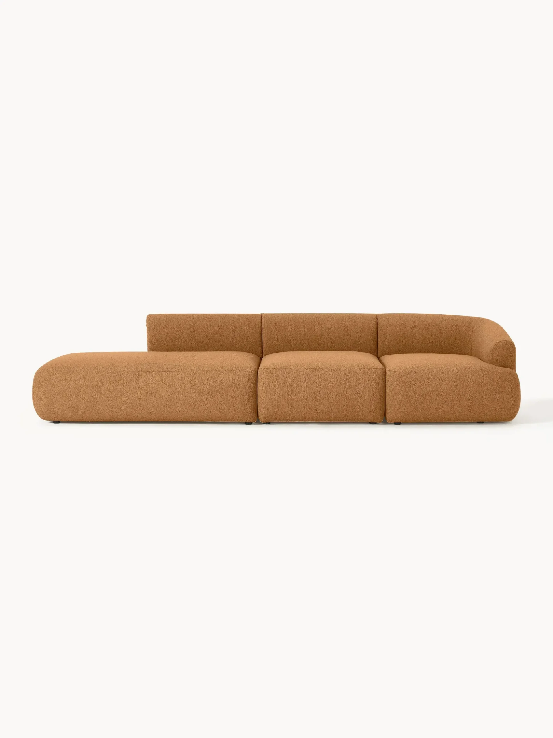Chaise longue XL componibile in bouclé Sofia