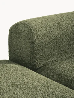 Chaise lounge componibile in teddy bouclé con poggiapiedi (sinistra/destra) Natalie