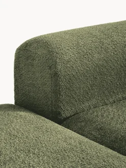 Chaise lounge componibile in teddy bouclé con poggiapiedi (sinistra/destra) Natalie