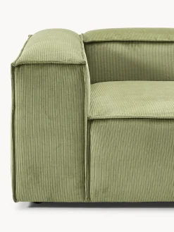 Chaise loungue componibile in velluto a coste Lennon