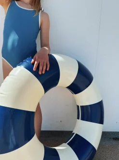 Ciambella gonfiabile stampata a mano Cannes Blue, varie misure