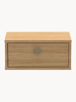 Comodino da parete in legno Monfort