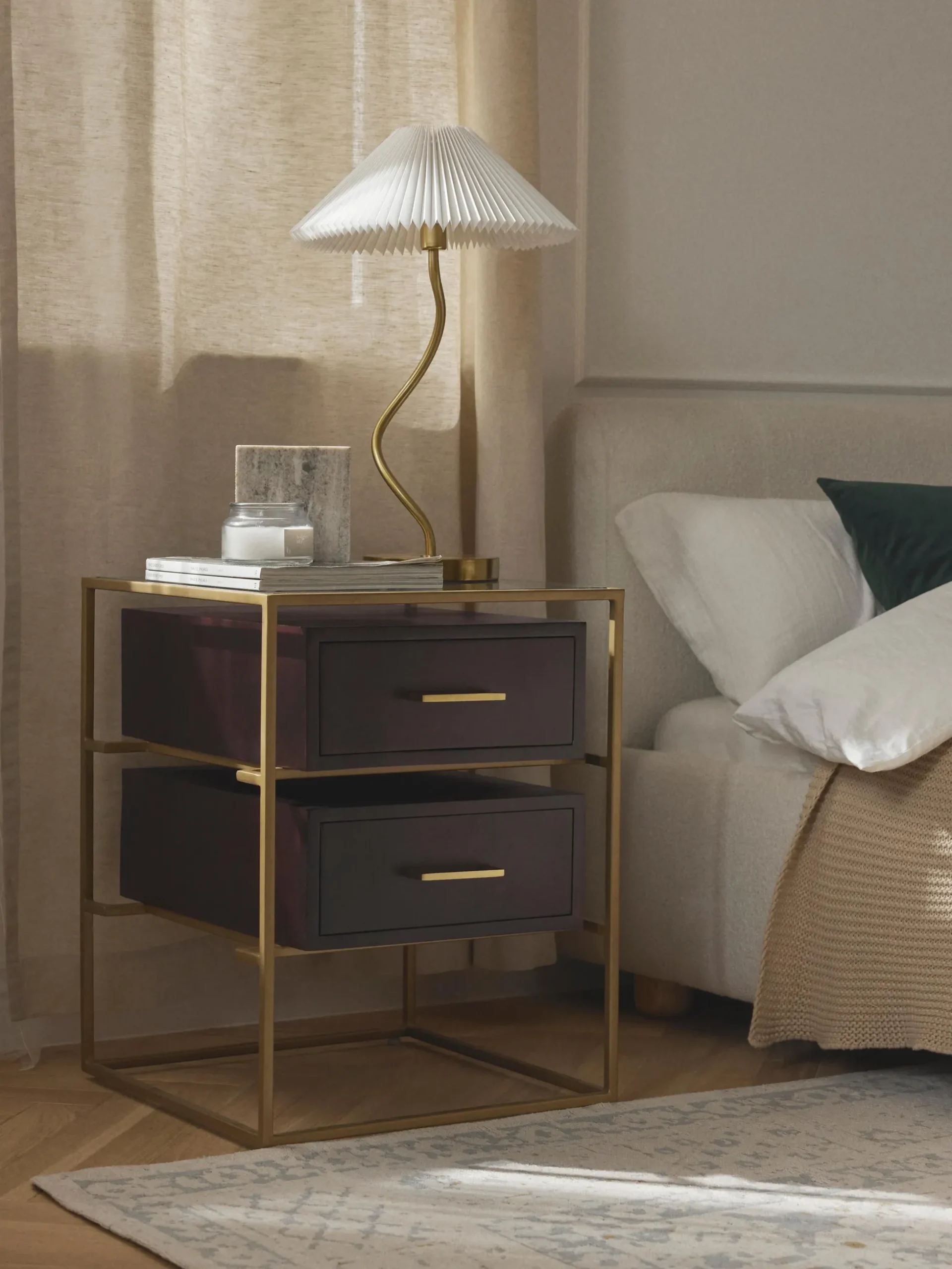 Comodino in legno di mango Lyle