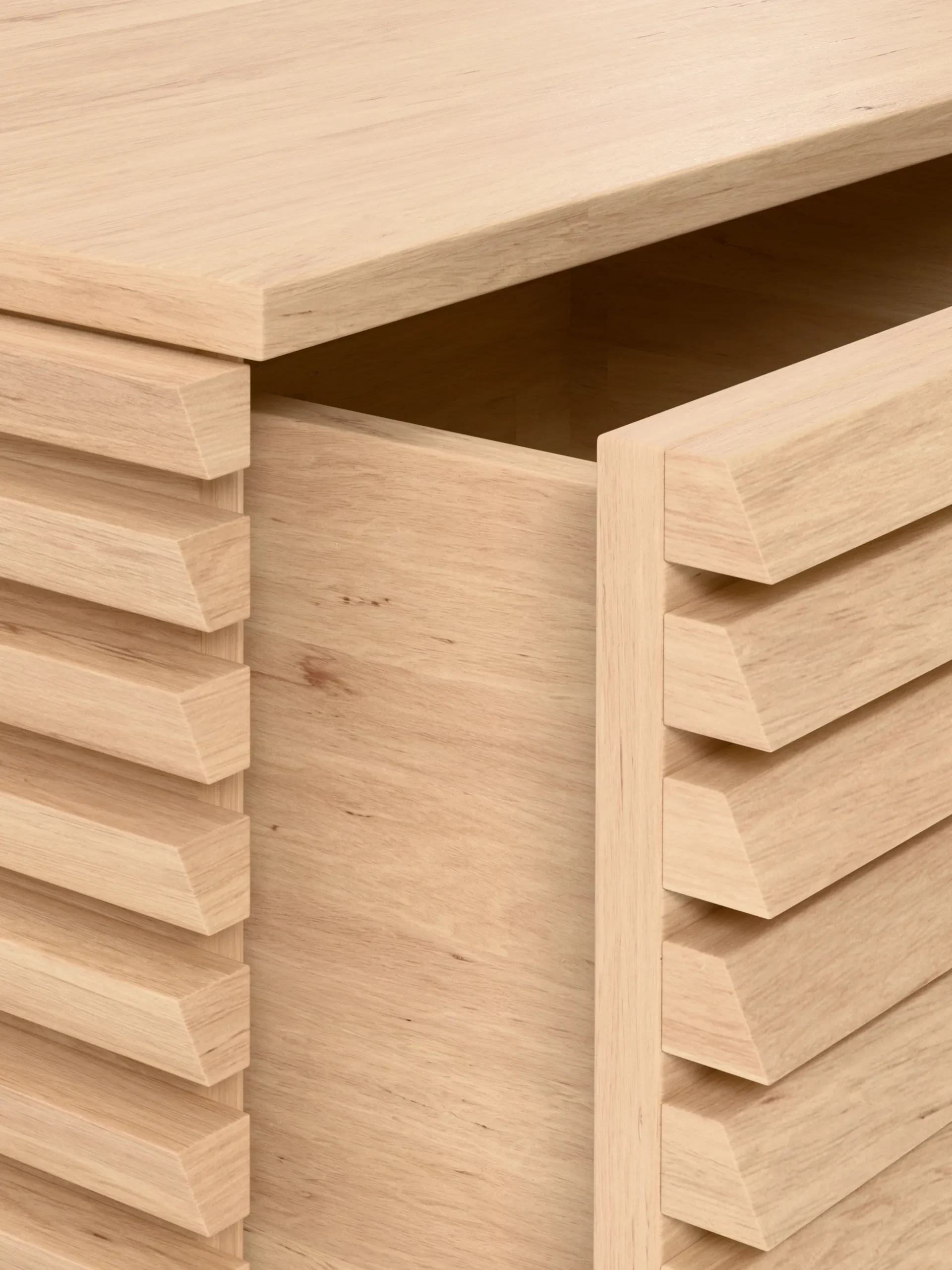 Comodino in legno di quercia Pierce