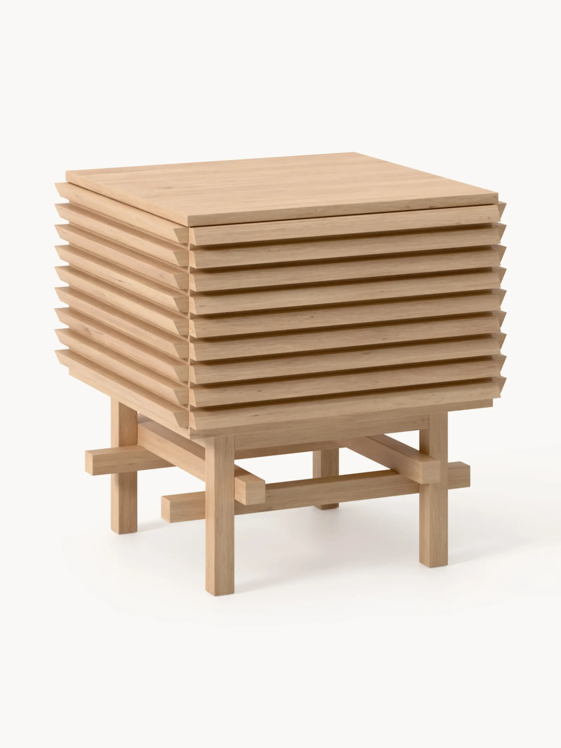 Comodino in legno di quercia Pierce
