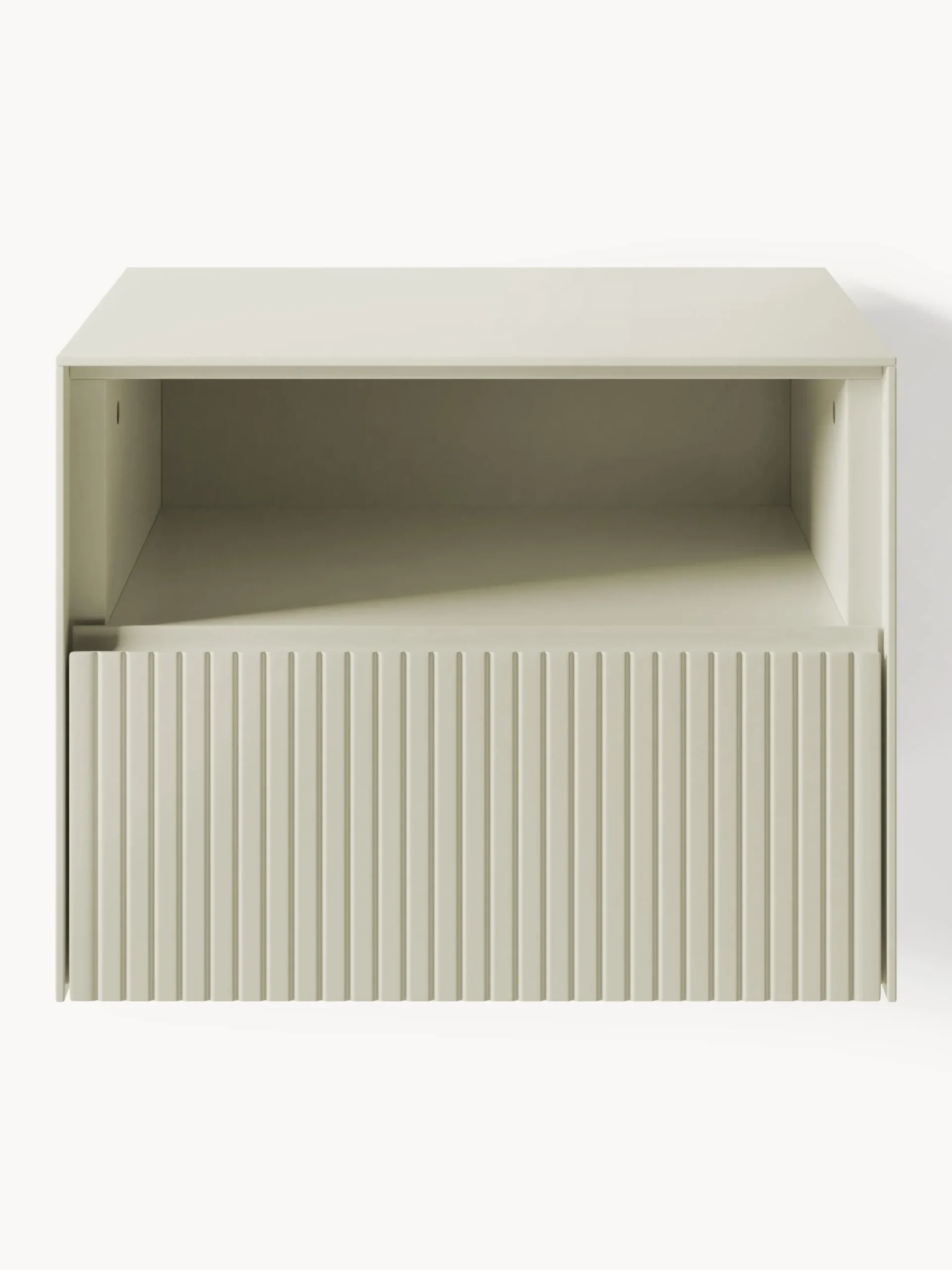 Comodino con frontale scanalato Shea