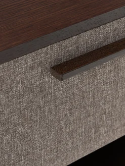 Comodino in legno con frontale imbottito Wisp