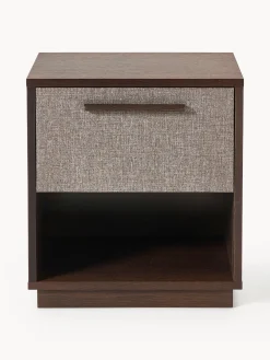 Comodino in legno con frontale imbottito Wisp