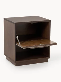 Comodino in legno con frontale imbottito Wisp