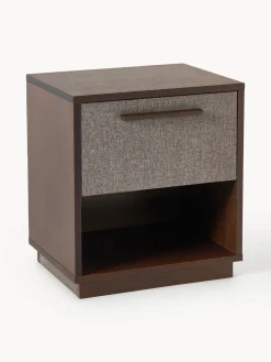 Comodino in legno con frontale imbottito Wisp