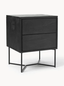 Comodino in legno di mango con cassetti Luca