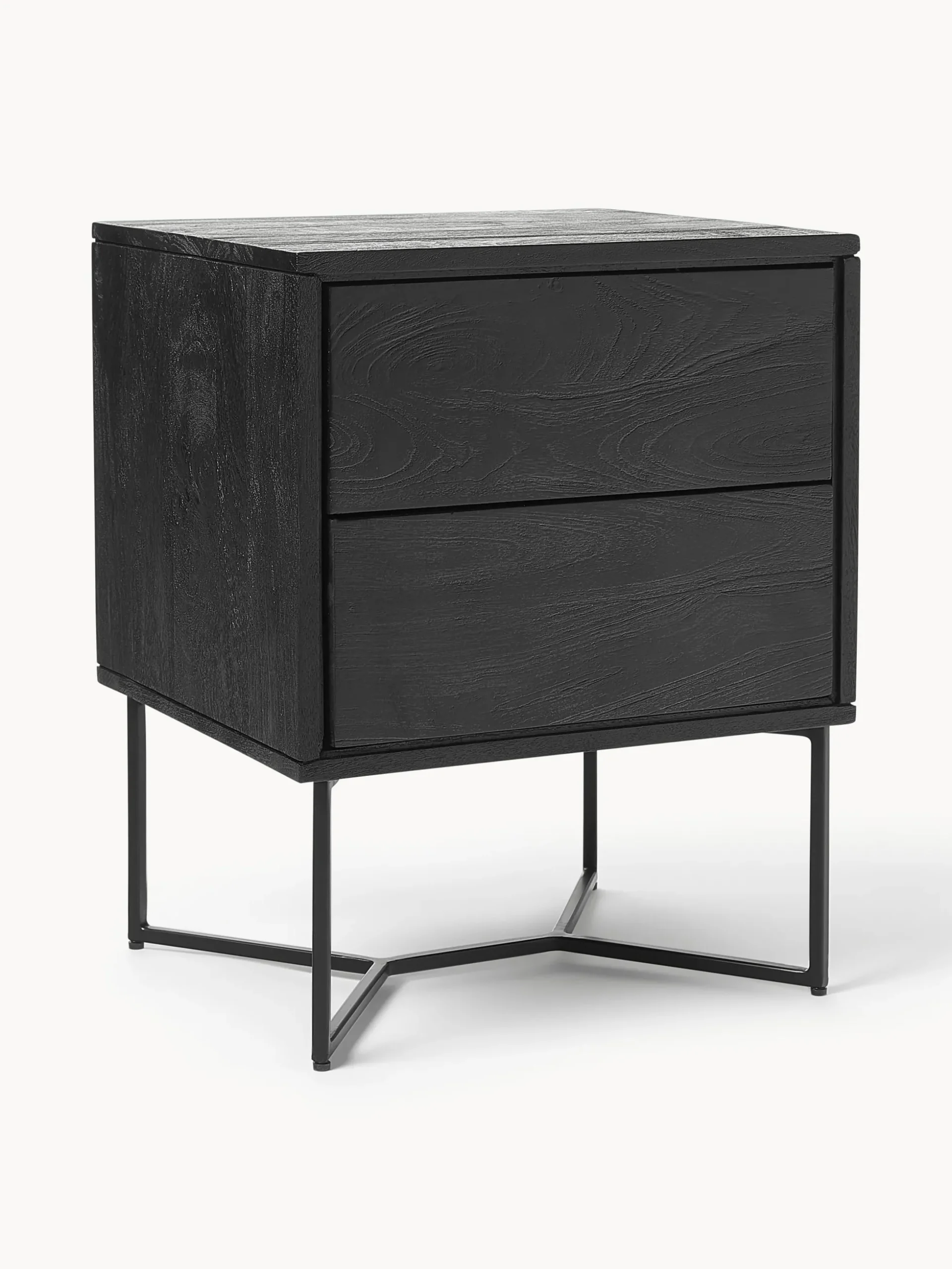 Comodino in legno di mango con cassetti Luca