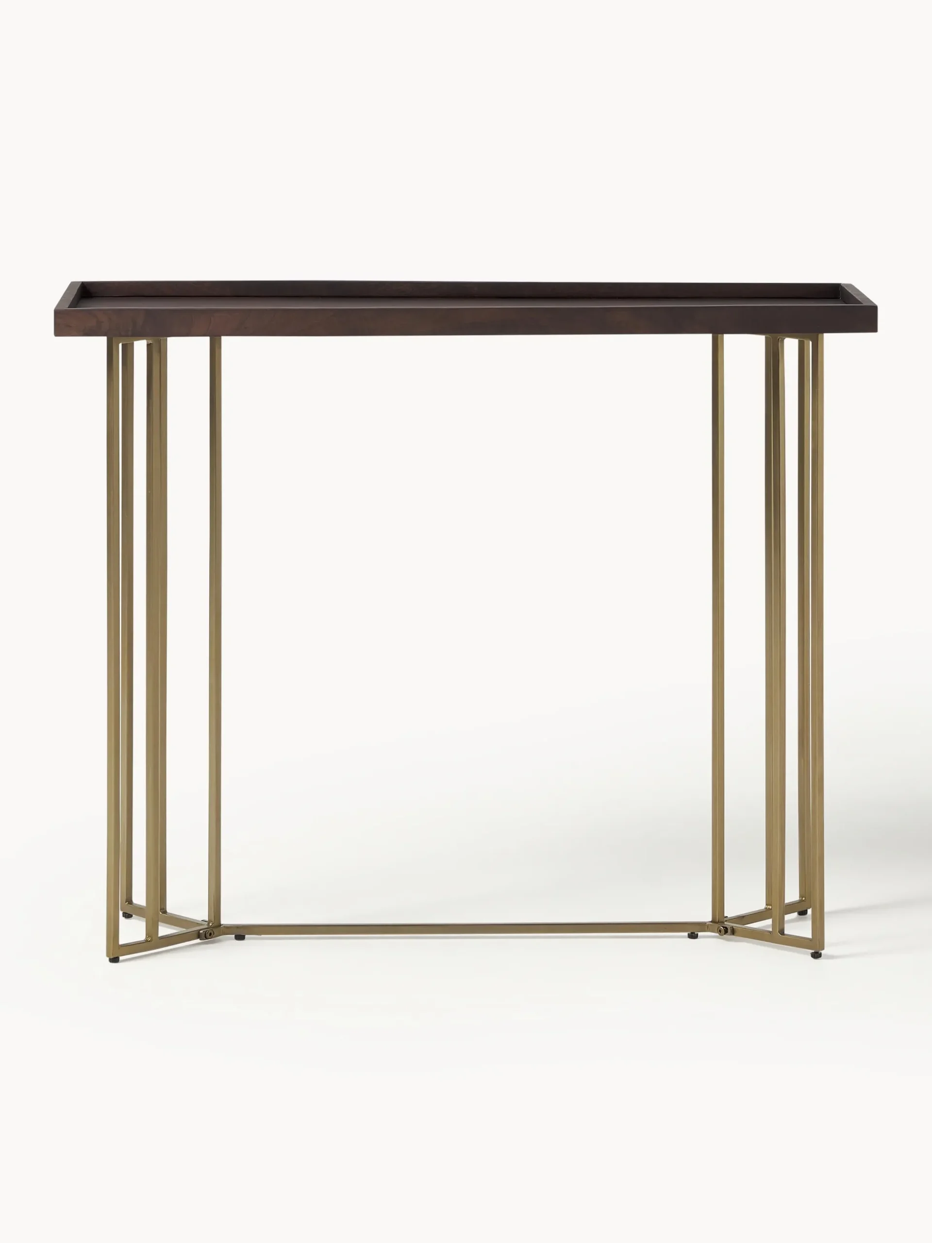 Consolle con piano in legno di mango Luca