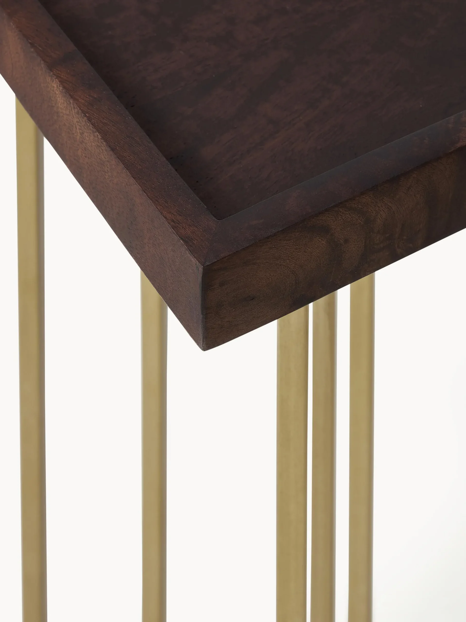 Consolle con piano in legno di mango Luca