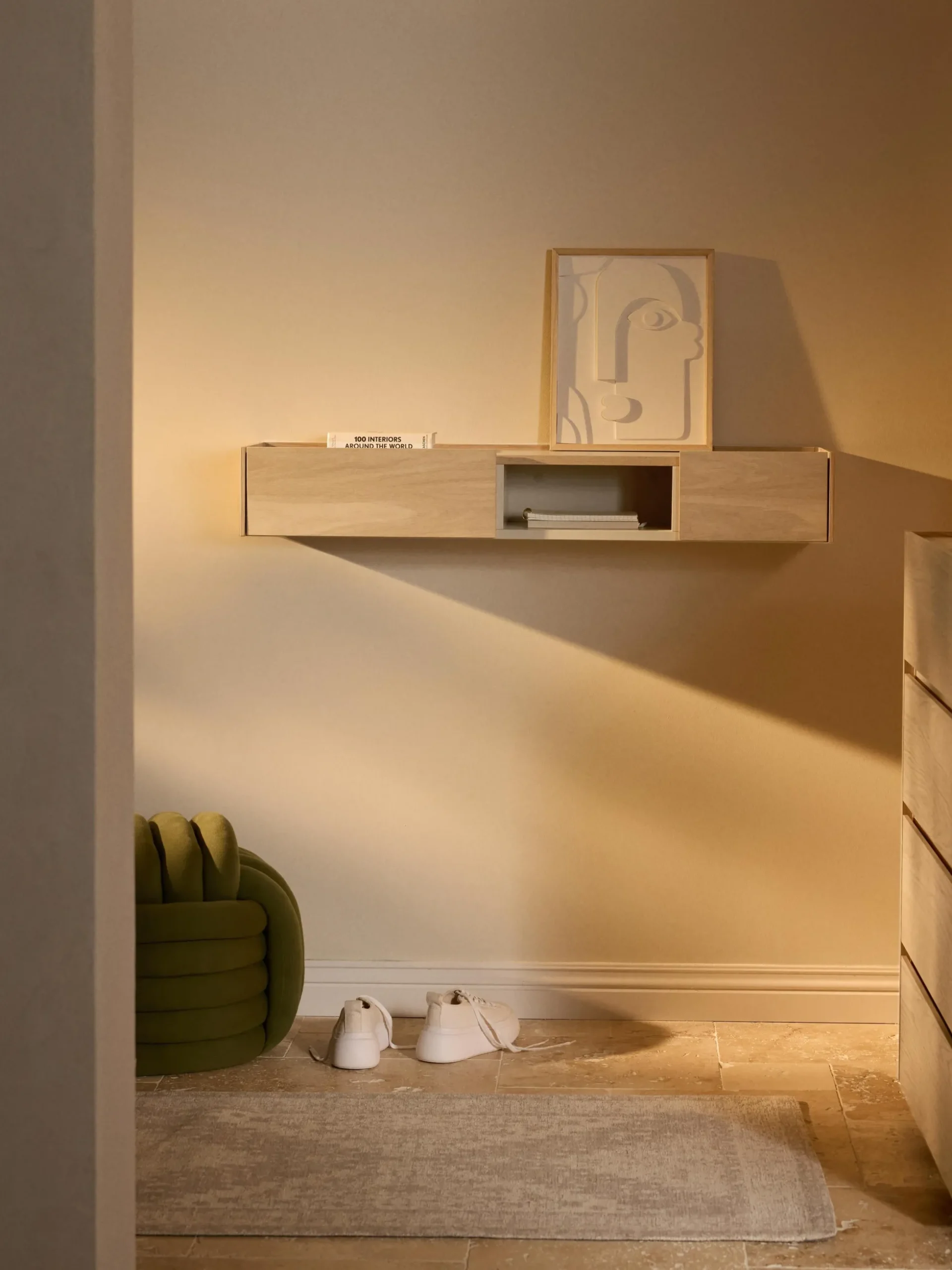 Consolle da parete in legno Larsen