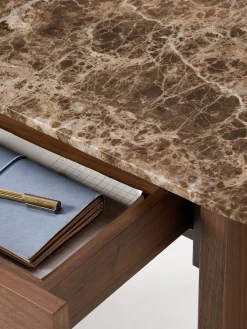 Consolle in legno con piano in marmo Zumi
