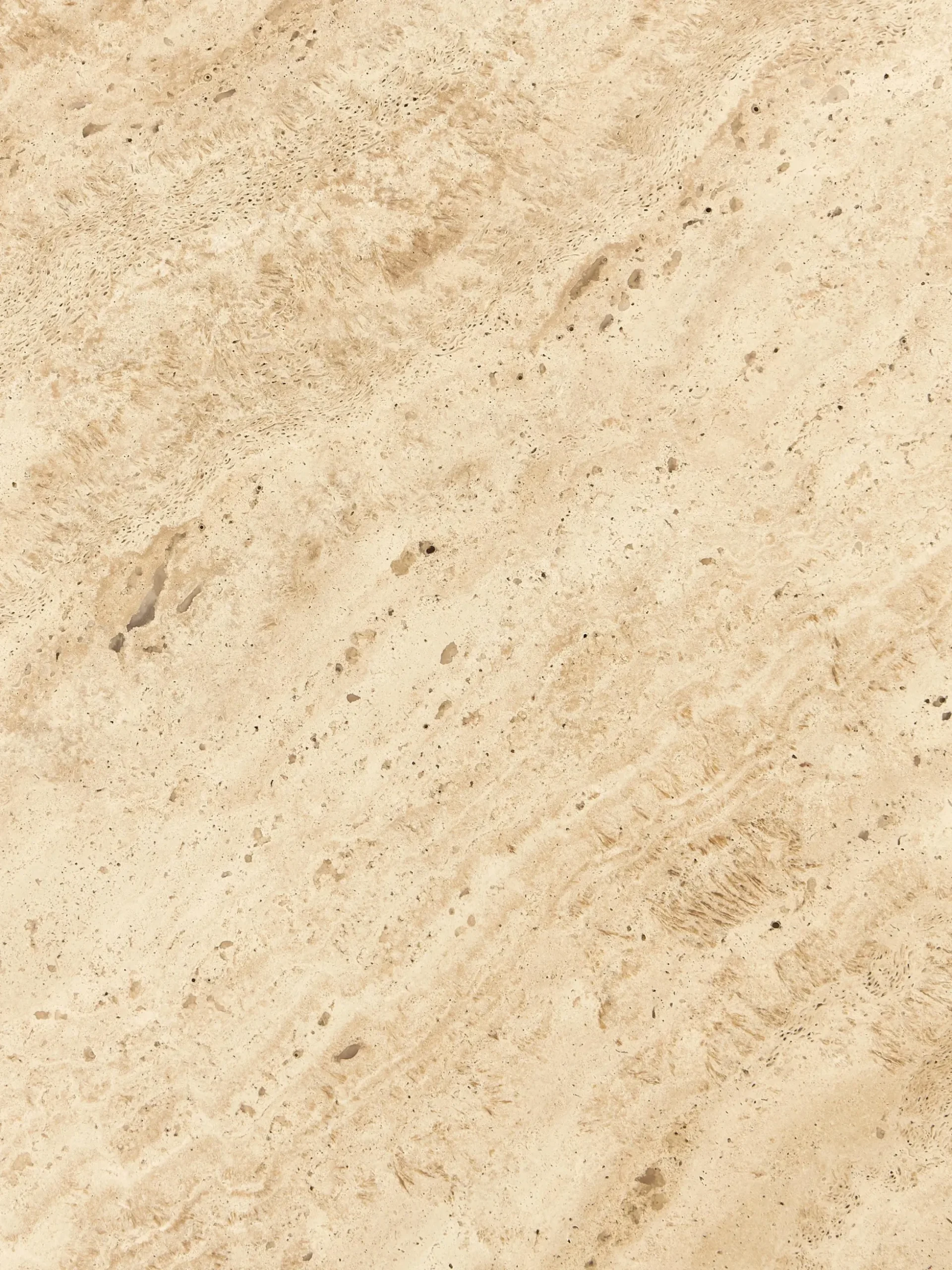 Consolle in legno di quercia con piano in travertino Chandler
