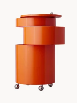 Contenitore a rotelle tondo Barboy, design Verner Panton