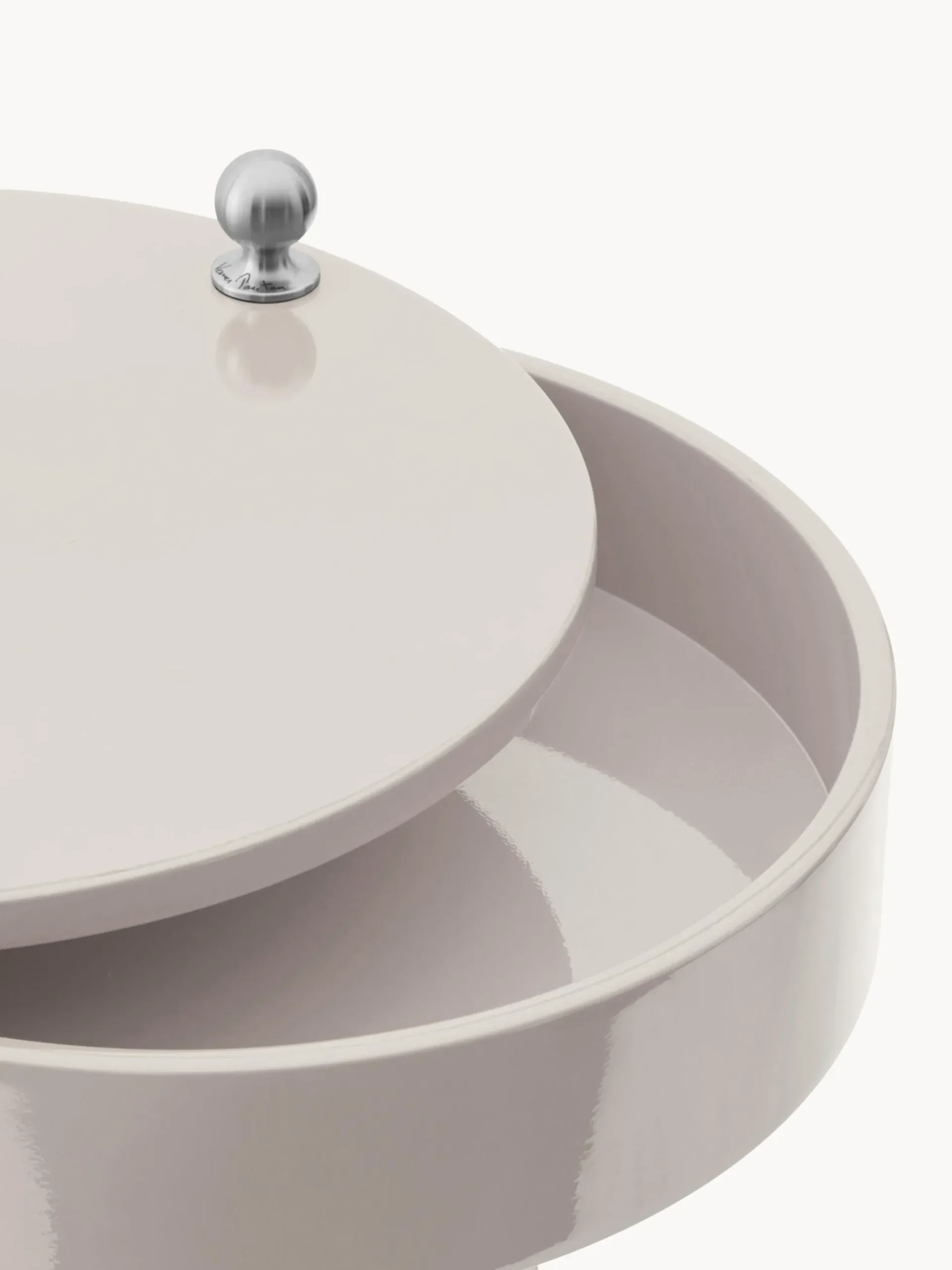 Contenitore a rotelle tondo Barboy, design Verner Panton