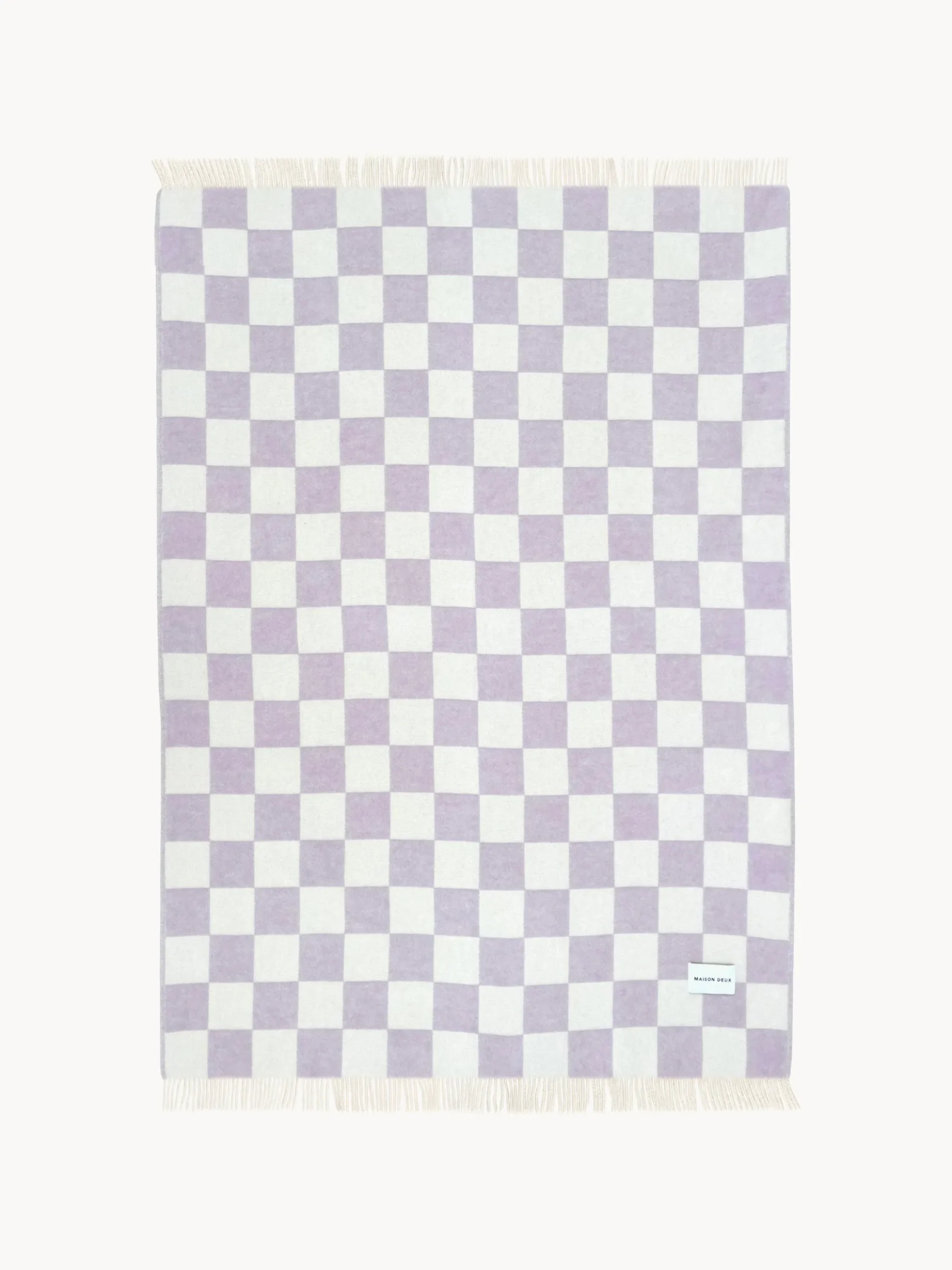 Coperta in lana con motivo a quadri Checkerboard