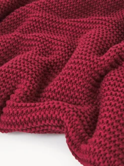 Coperta lavorata a maglia in cotone organico Adalyn