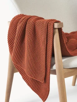 Coperta lavorata a maglia in cotone organico Adalyn