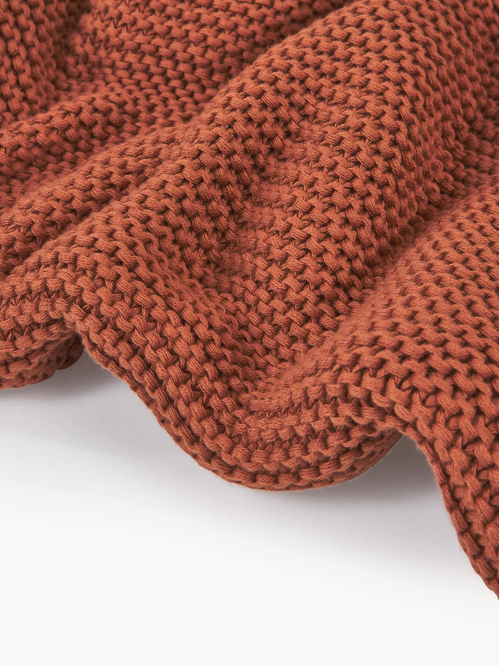 Coperta lavorata a maglia in cotone organico Adalyn