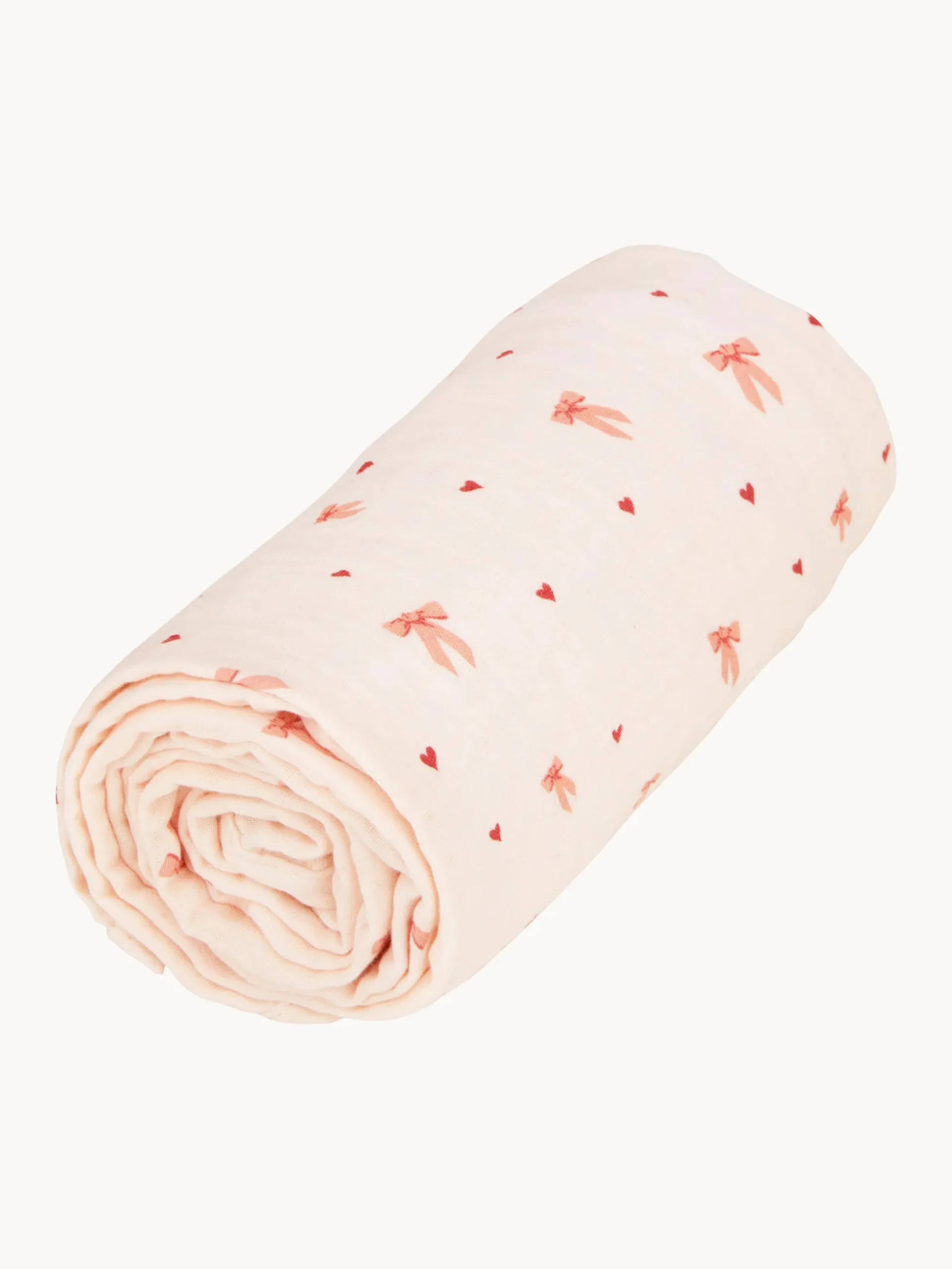 Coperta per neonati in cotone organico Bows