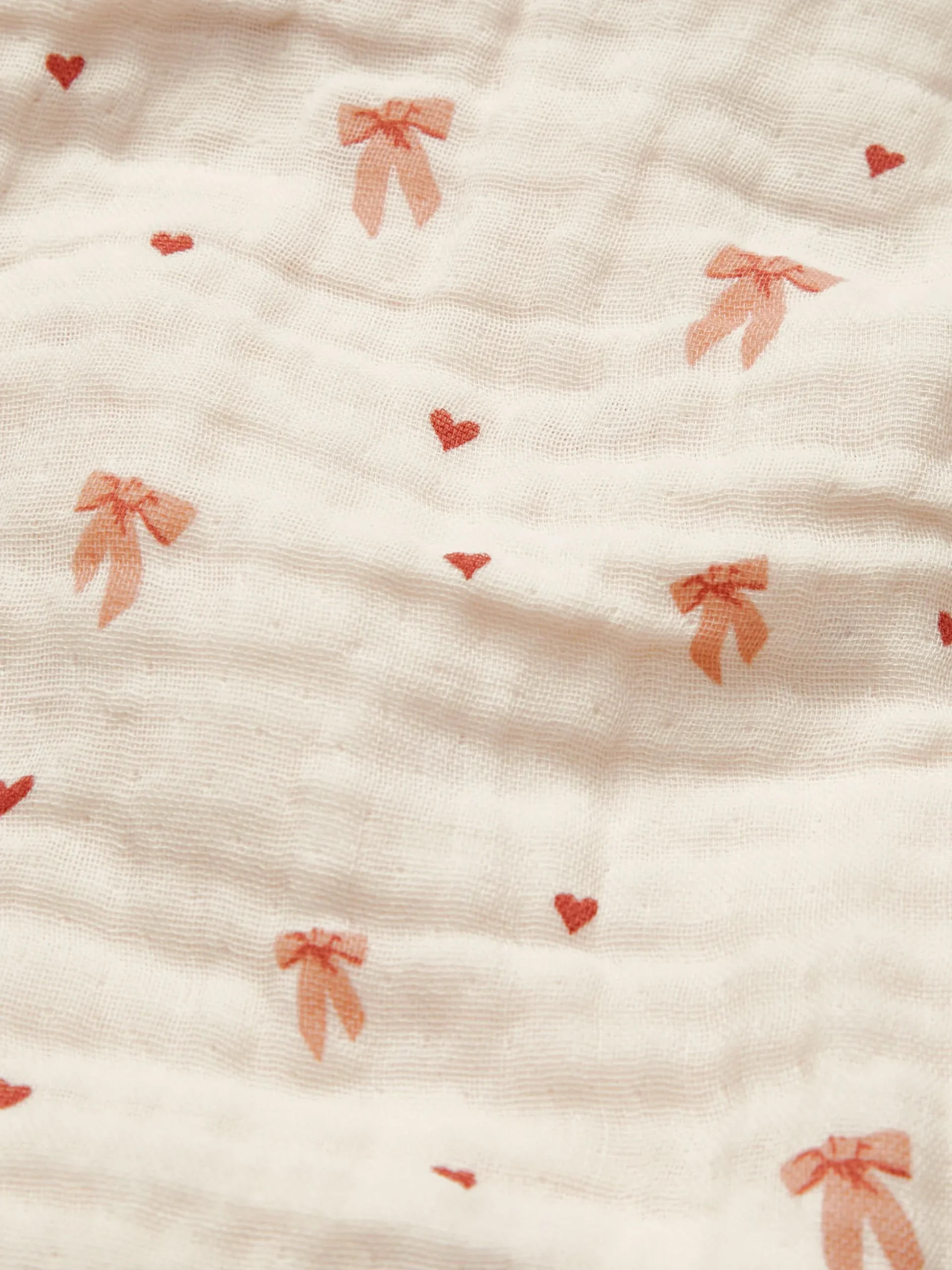 Coperta per neonati in cotone organico Bows