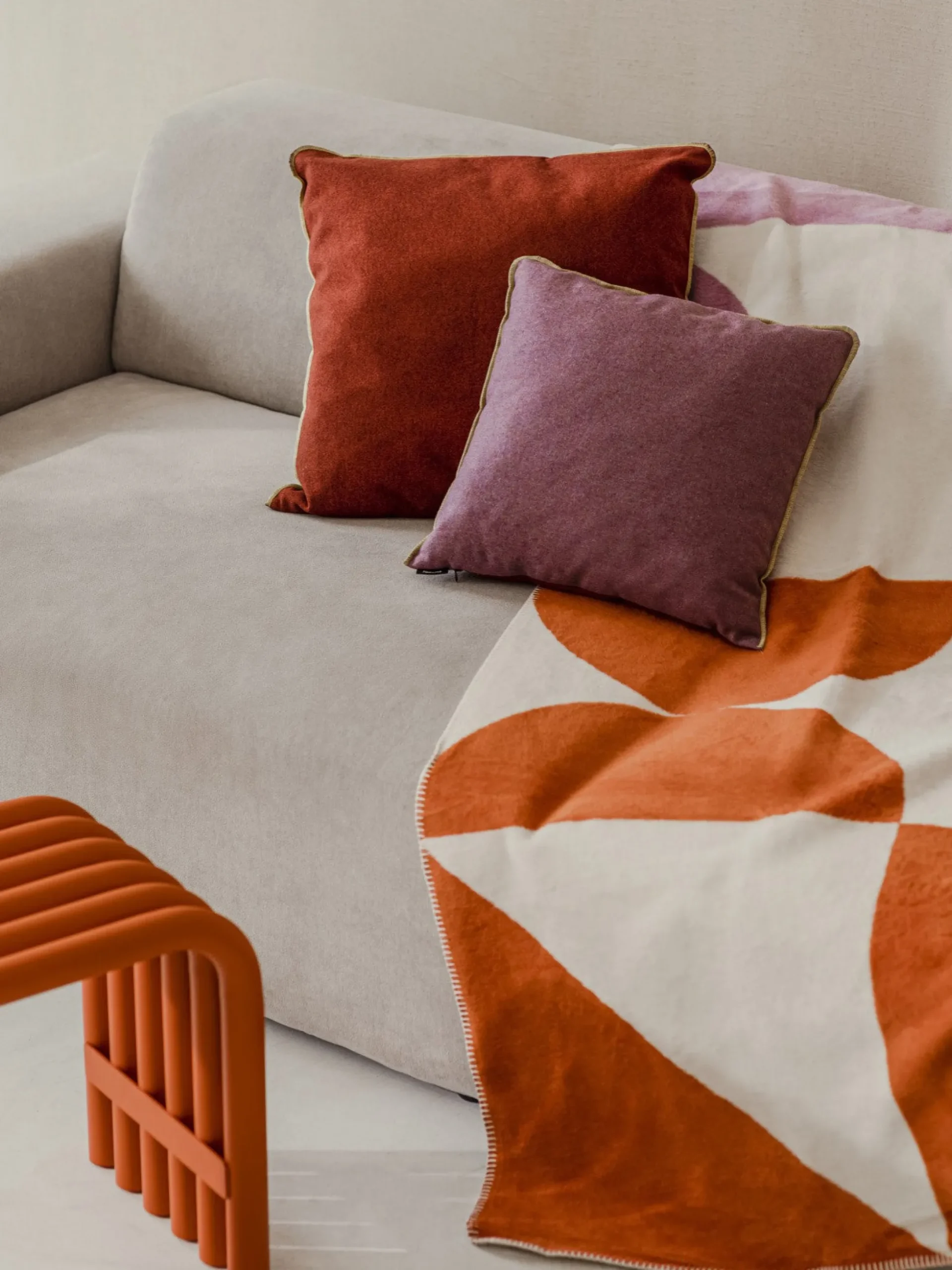 Coperta con motivo geometrico Tul