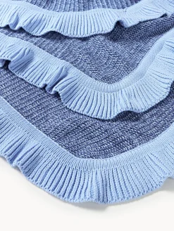 Coperta in cotone con volant Pansy