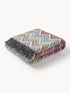 Coperta in lana con frange Perseo