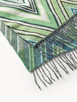 Coperta in lana con frange Plume
