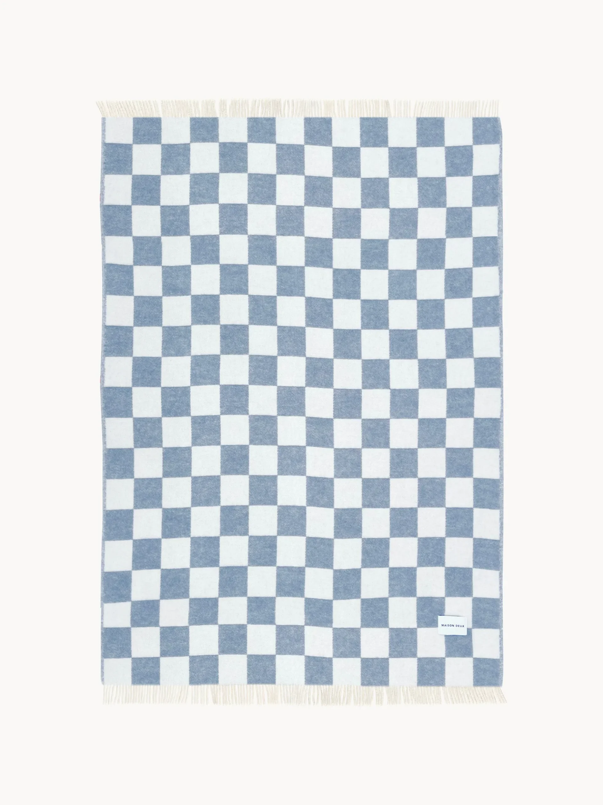 Coperta in lana con motivo a quadri Checkerboard