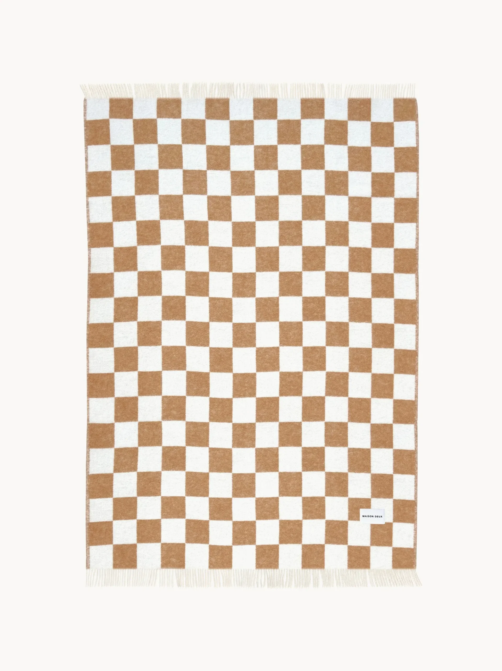 Coperta in lana con motivo a quadri Checkerboard