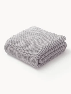 Coperta lavorata a maglia in cotone organico Adalyn