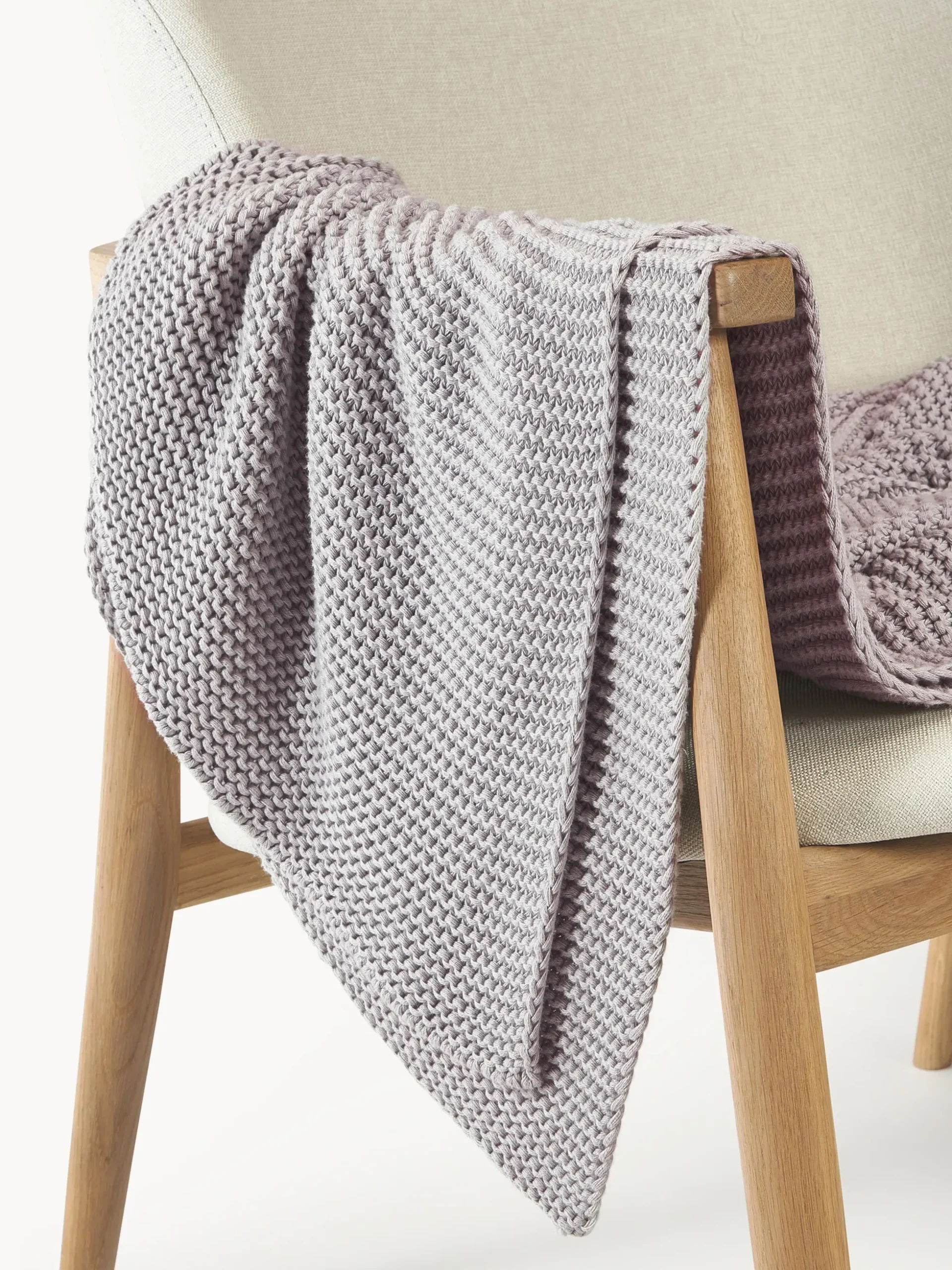 Coperta lavorata a maglia in cotone organico Adalyn
