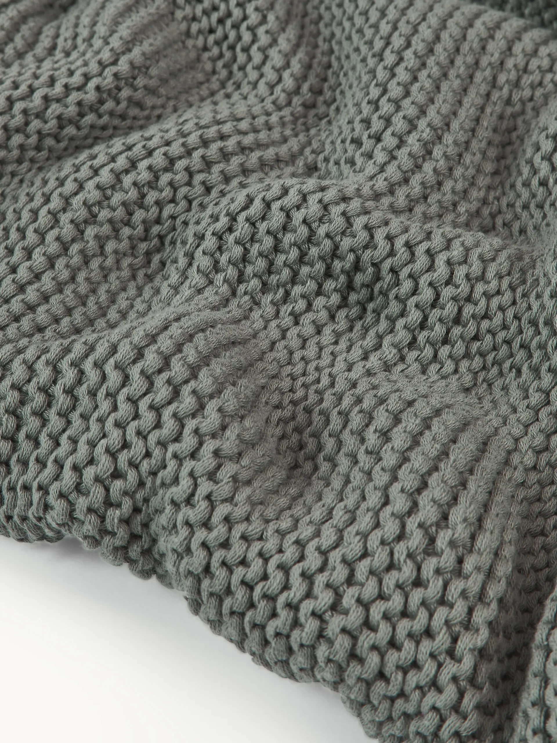 Coperta lavorata a maglia in cotone organico Adalyn