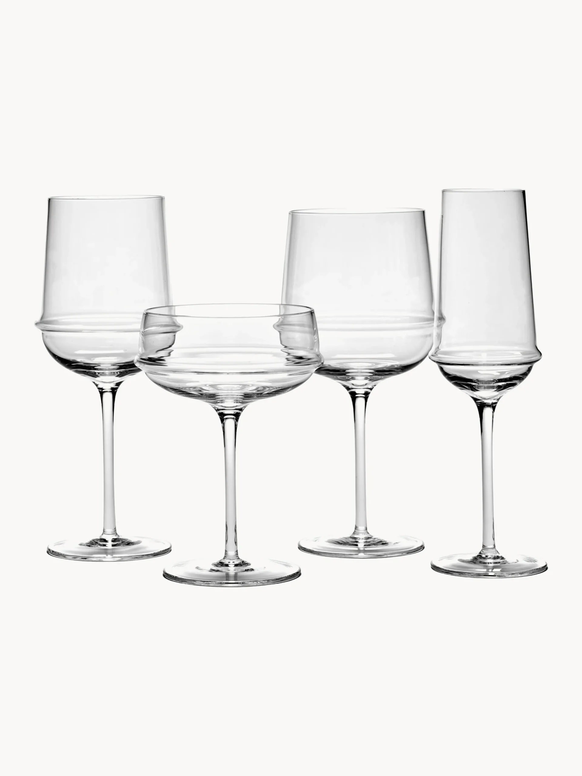 Coppe da champagne in vetro soffiato Dune 4 pz