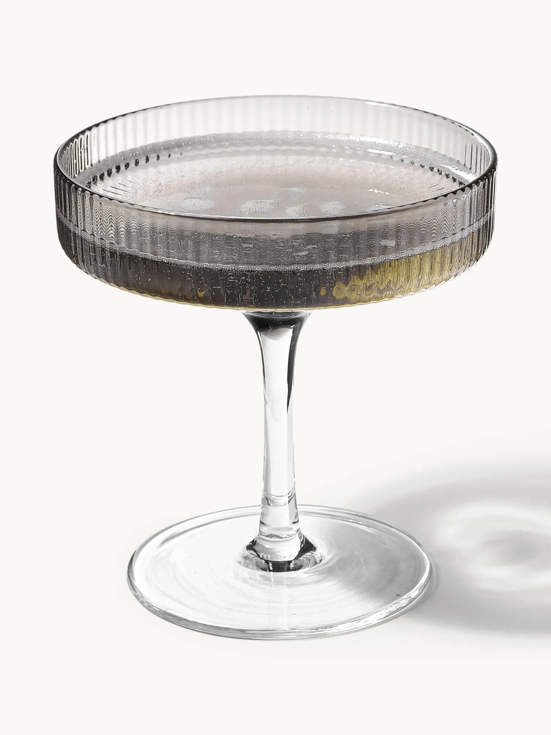 Coppe da champagne in vetro soffiato millerighe Ripple 2 pz