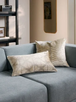 Copricuscino in viscosa con motivo jacquard Helene