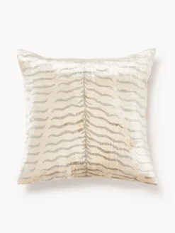 Copricuscino in viscosa con motivo jacquard Helene