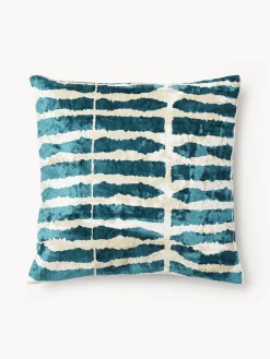 Copricuscino in viscosa con motivo jacquard tessuto Dejan