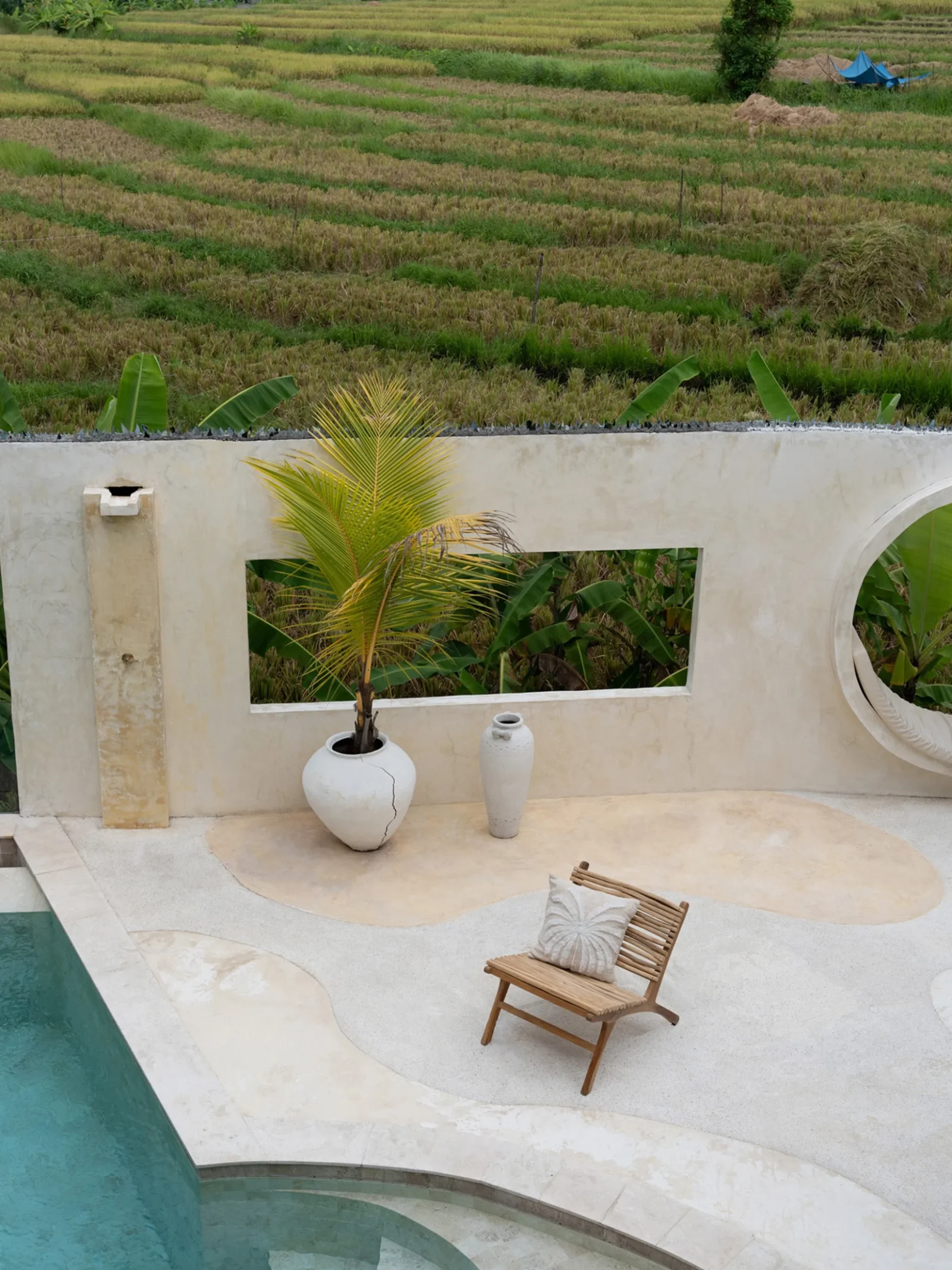 Copricuscino in rafia Isla Palm