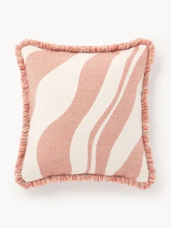 Copricuscino jacquard con frange Rui