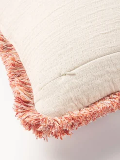 Copricuscino jacquard con frange Rui