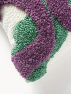 Copricuscino XL fatto a mano con design trapuntato Jiri