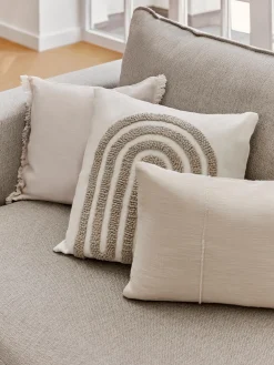 Copricusicno in cotone con cuciture decorative fatto a mano Terre
