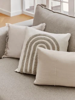 Copricusicno in cotone con cuciture decorative fatto a mano Terre