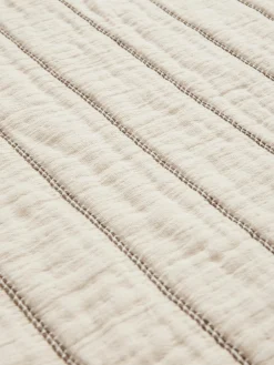 Copriletto in cotone con fantasia a righe Aires